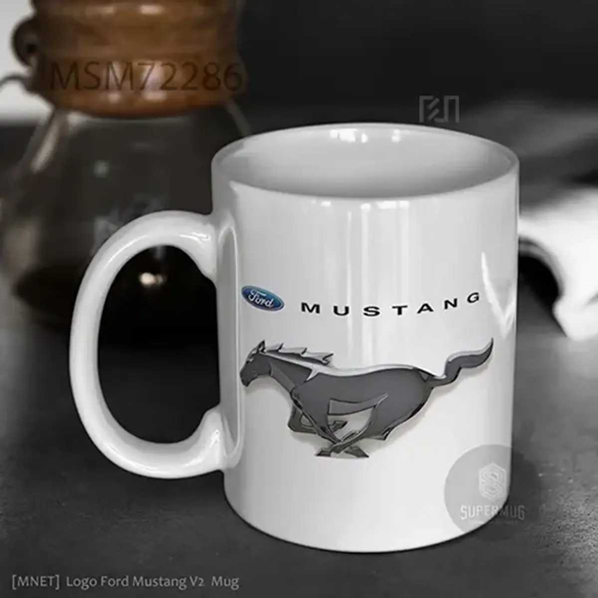Simbol Ford Mustang V2 Logo Mobil – Ikon Super Mug
