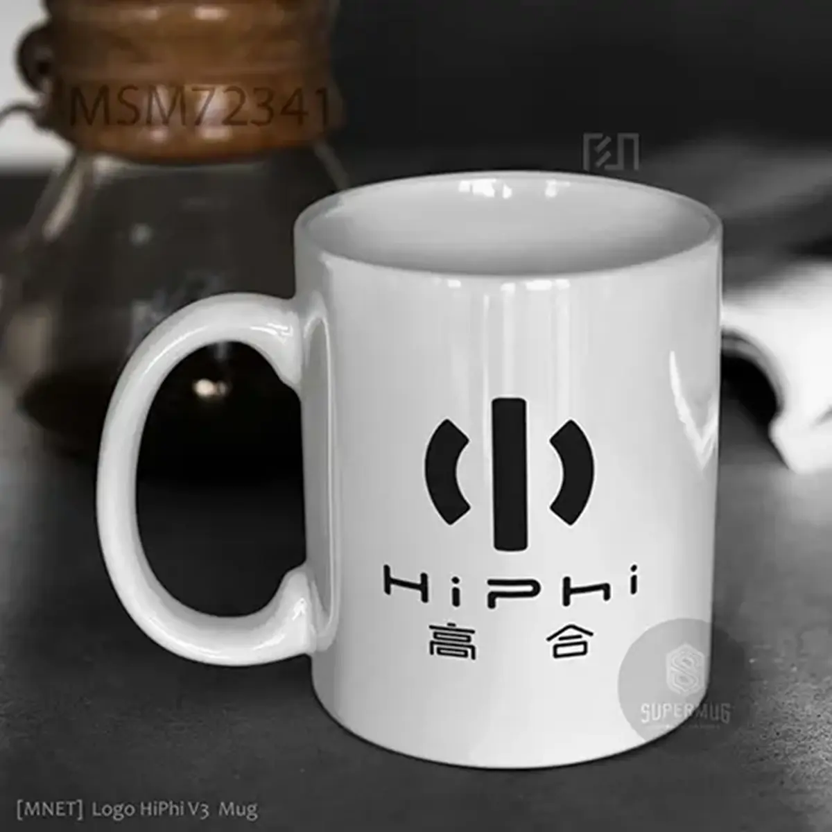 Simbol HiPhi V3 Logo Mobil – Ikon Super Mug