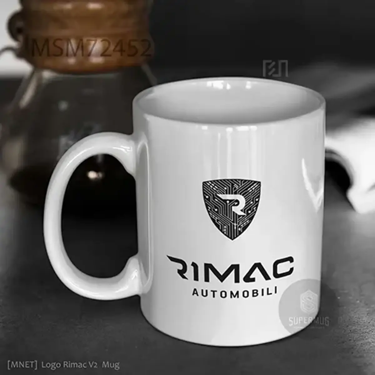 Simbol Rimac V2 Logo Mobil – Ikon Super Mug