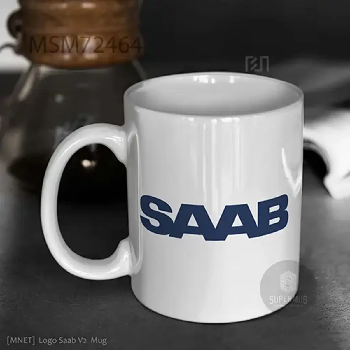 Simbol Saab V2 Logo Mobil – Ikon Super Mug