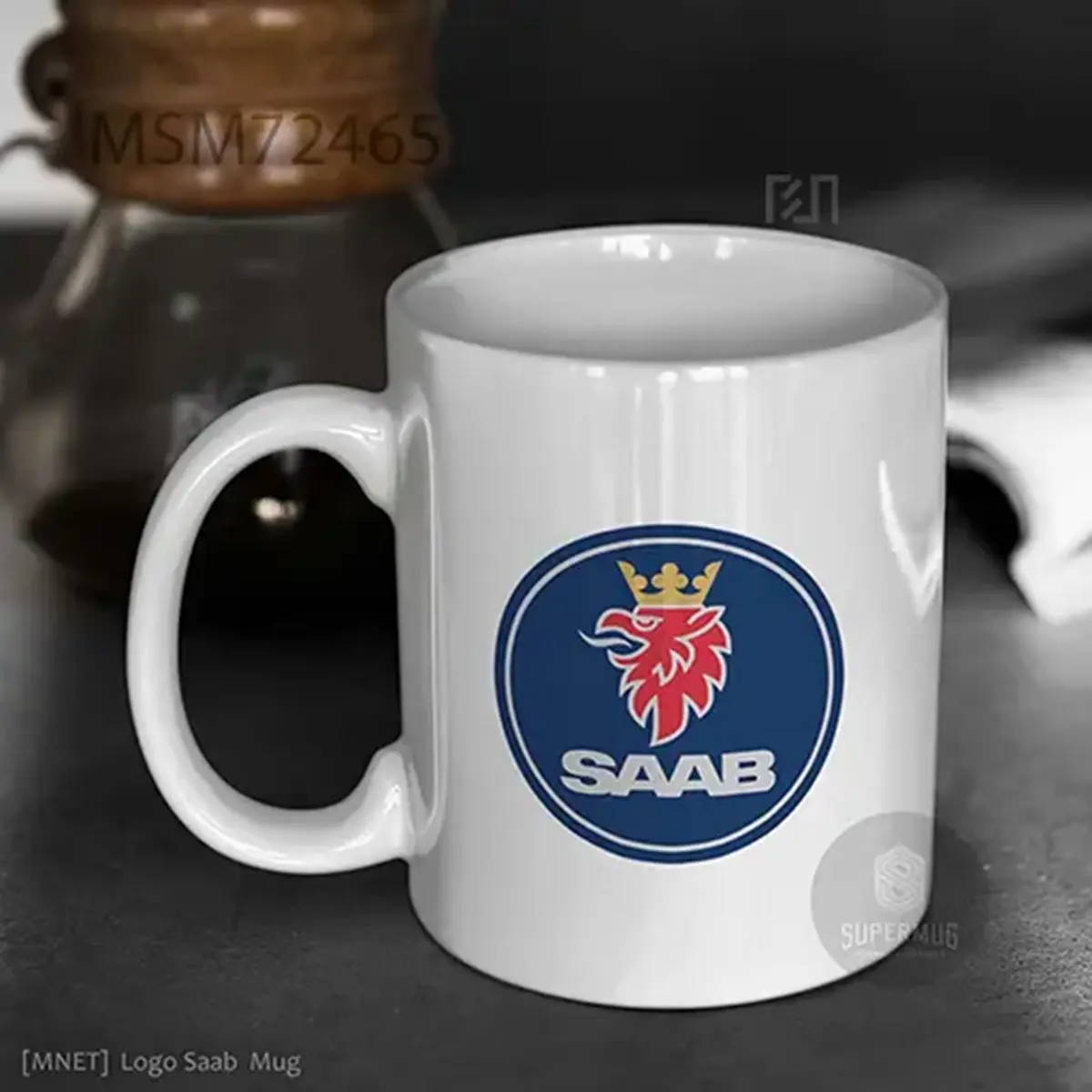 Simbol Saab Logo Mobil – Ikon Super Mug