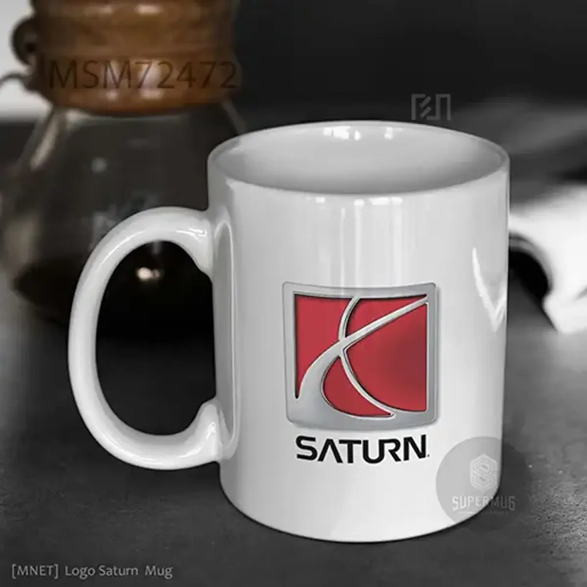 Simbol Saturn Logo Mobil – Ikon Super Mug