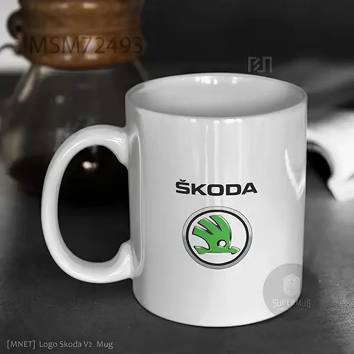 Simbol Skoda V2 Logo Mobil – Ikon Super Mug