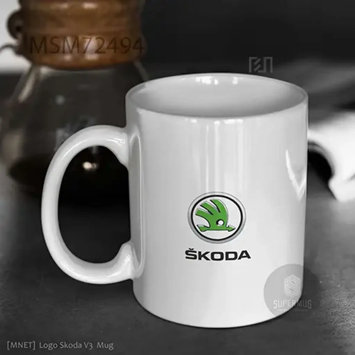 Simbol Skoda V3 Logo Mobil – Ikon Super Mug