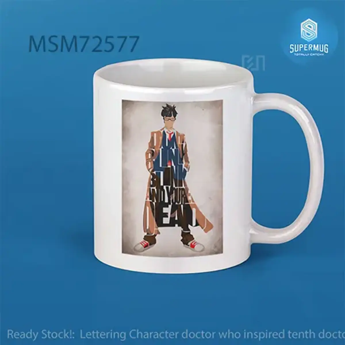 Lettering Character Doctor Who Inspired Tenth Doctor’s – Super Mug
