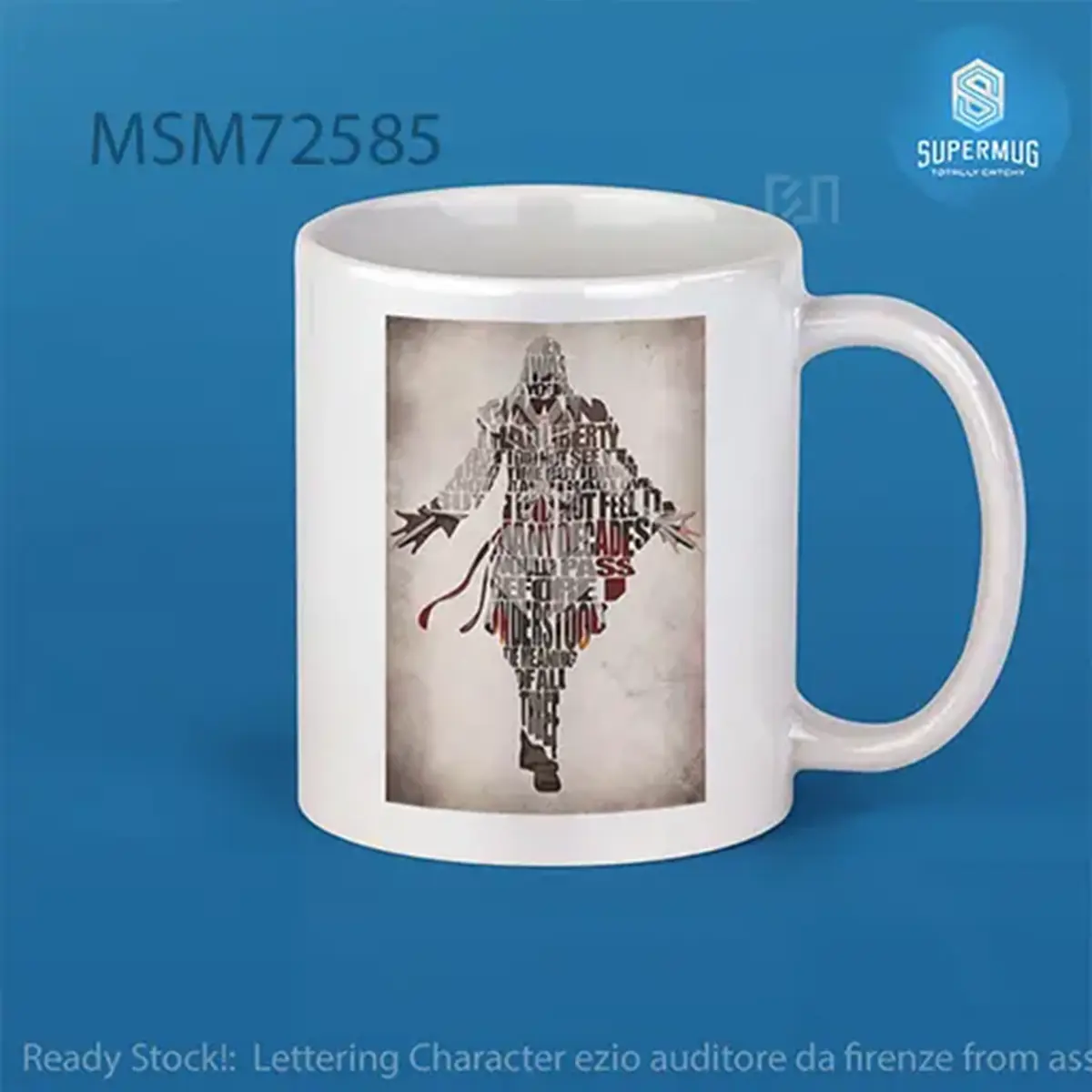 Lettering Character Ezio Auditore da Firenze (Assassin's Creed II) – Super Mug
