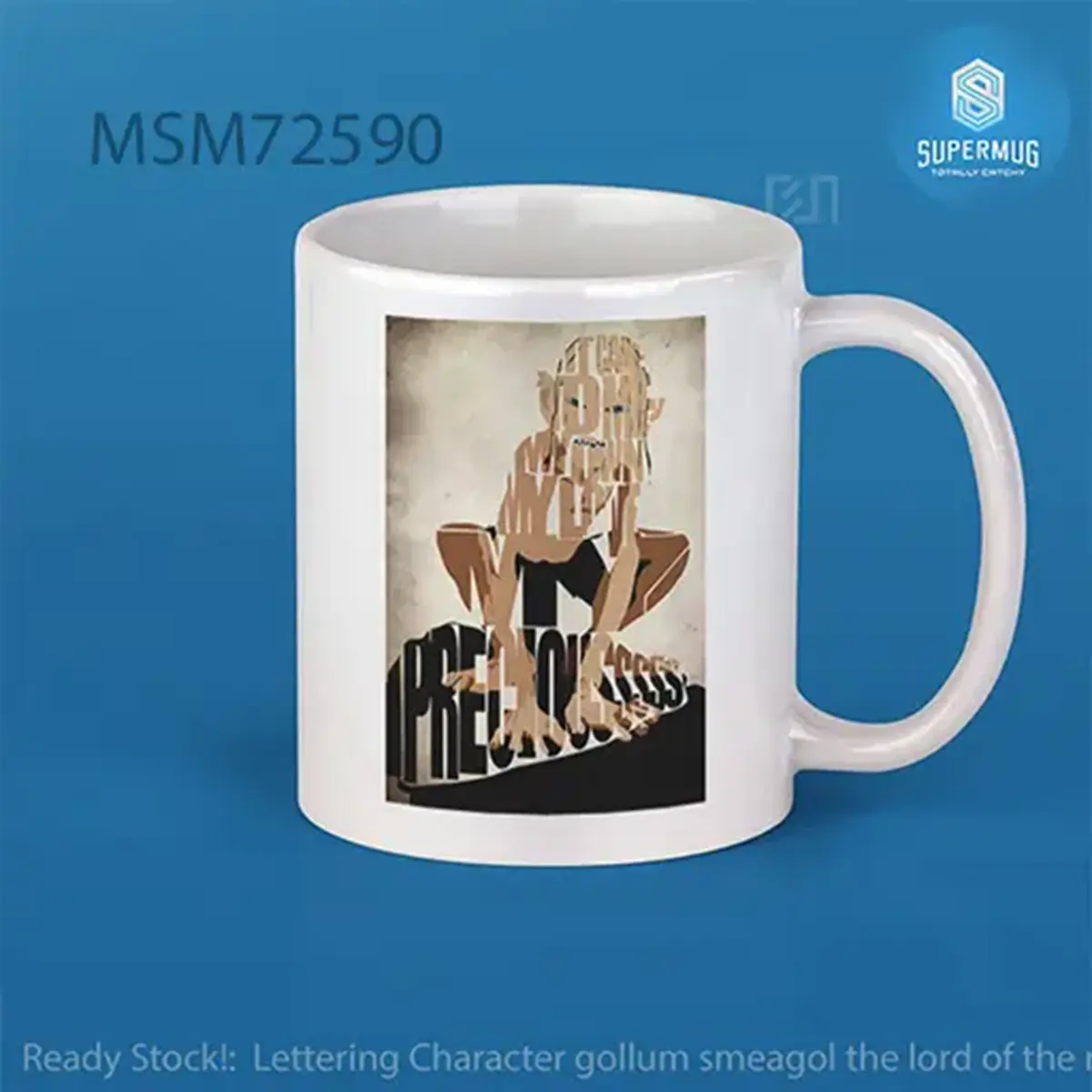 Lettering Character Gollum / Smeagol (The Lord of the Rings) – Super Mug
