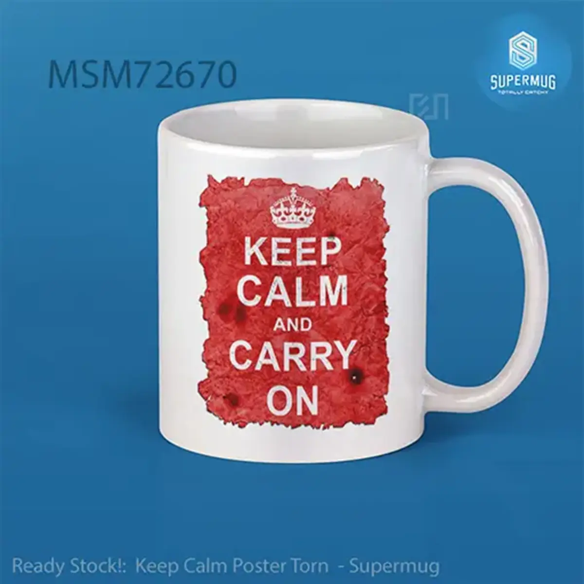 Keep Calm Poster Torn Mug