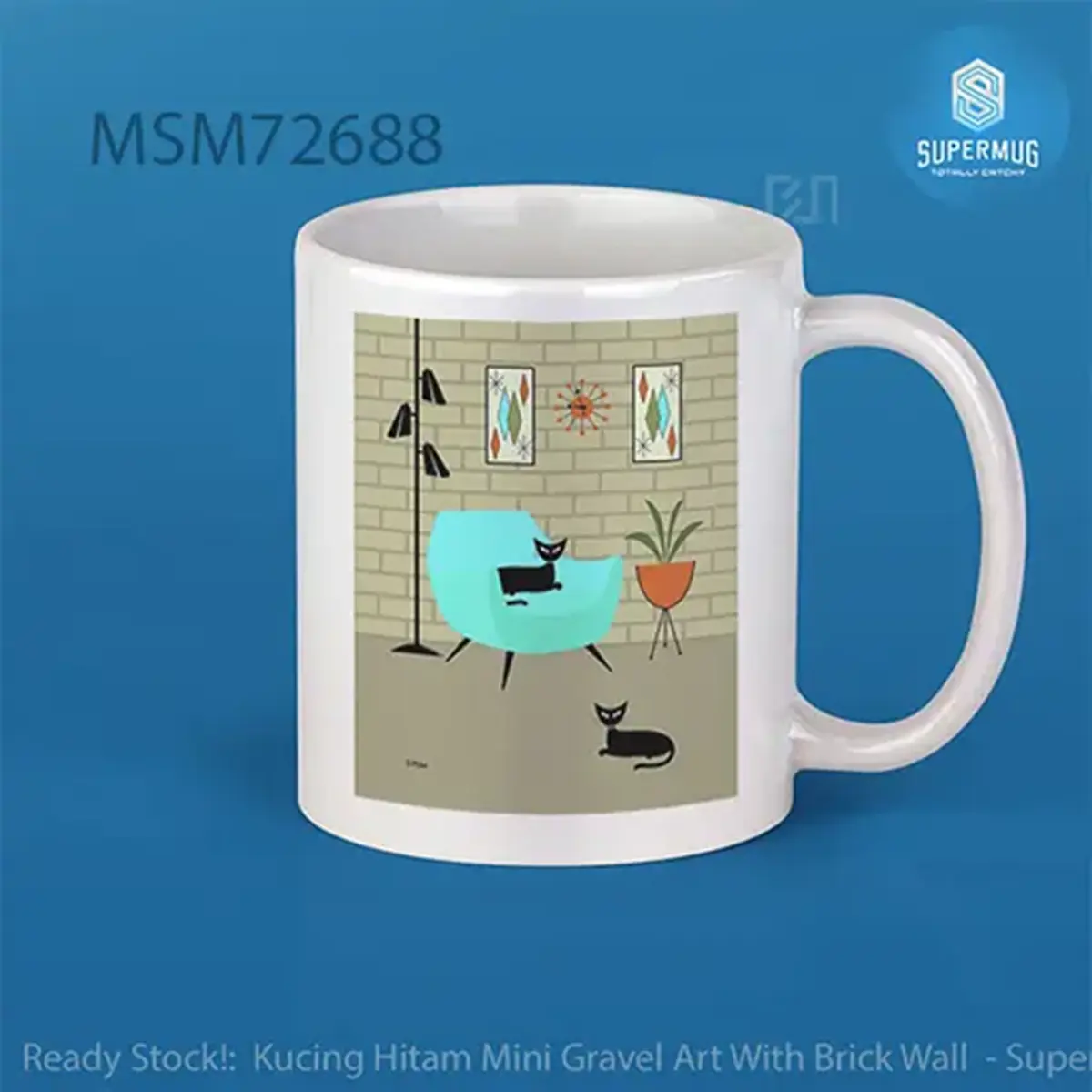 Mini Gravel Art With Brick Wall Mug