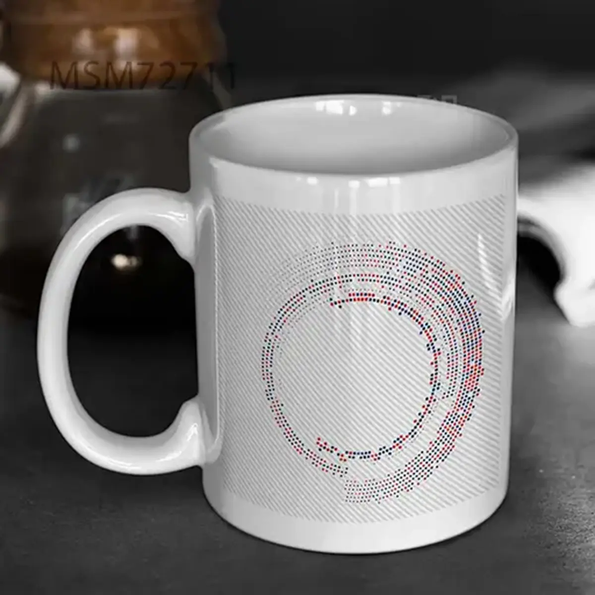 Abstract Circle Halftone Vector Mug