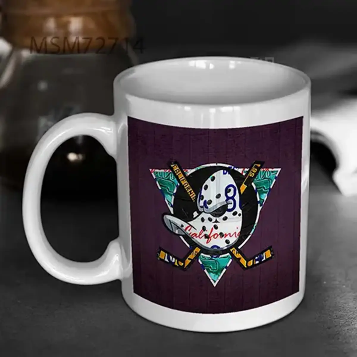 Anaheim Ducks Retro Logo Vintage Recycled California Mug