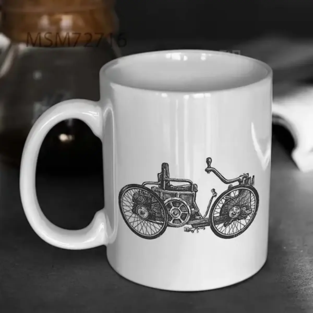 Antique Car Vector Logo Design Mug