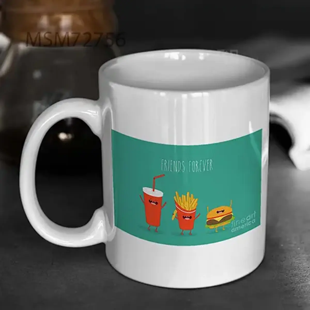 Fast Food Menu Cola Hamburger And Mug