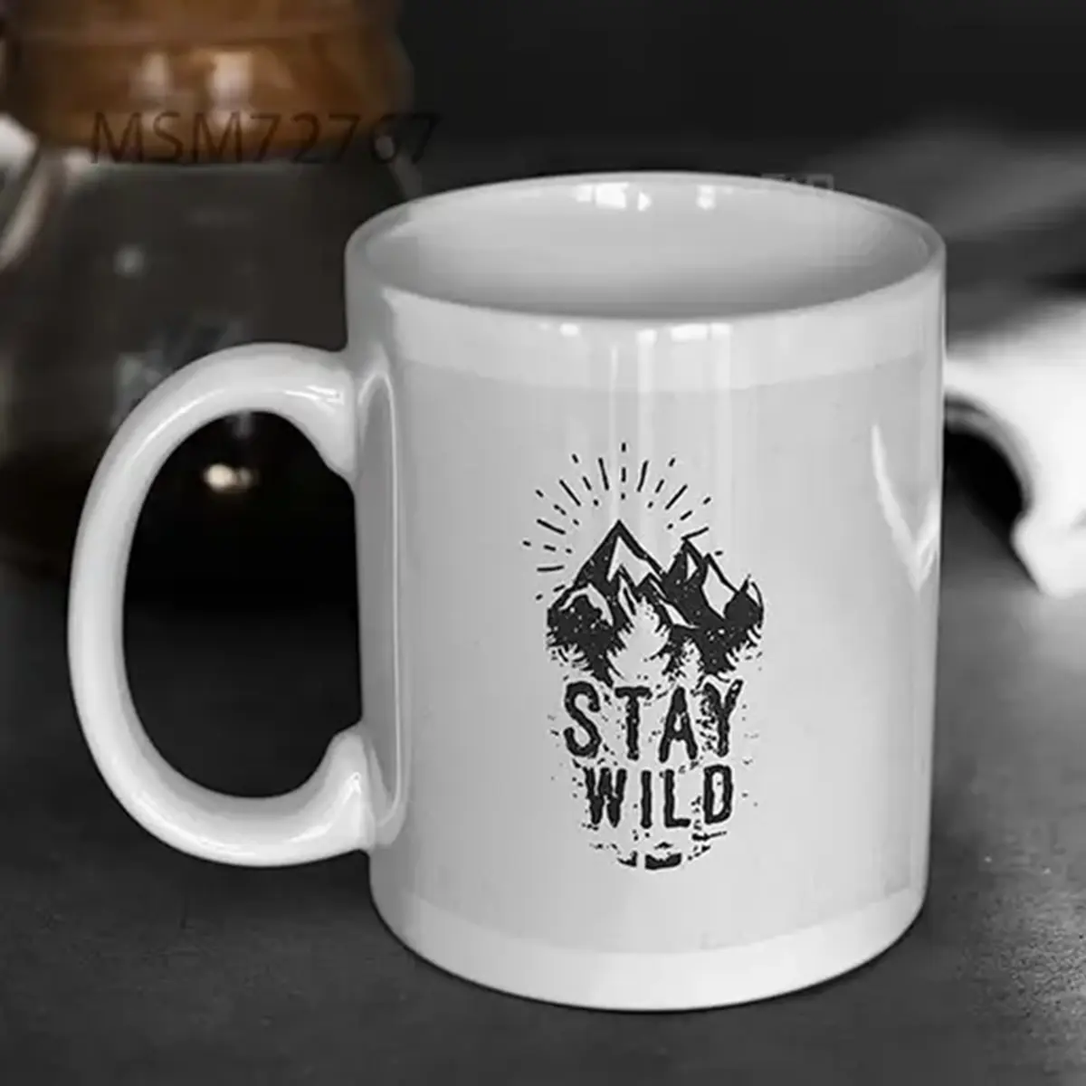 Hand Drawn Wilderness Quote Outdoor Seveniwe Mug