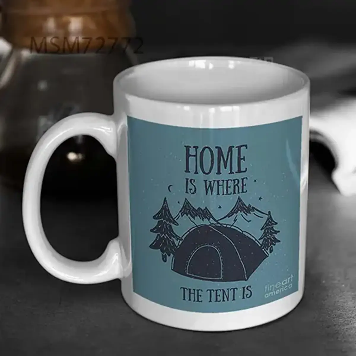 Home Is Where The Tent Is Hand Drawn Wild0wild Mug