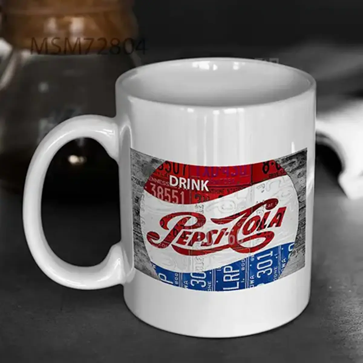 Pepsi Cola Vintage Logo On Brick Mug