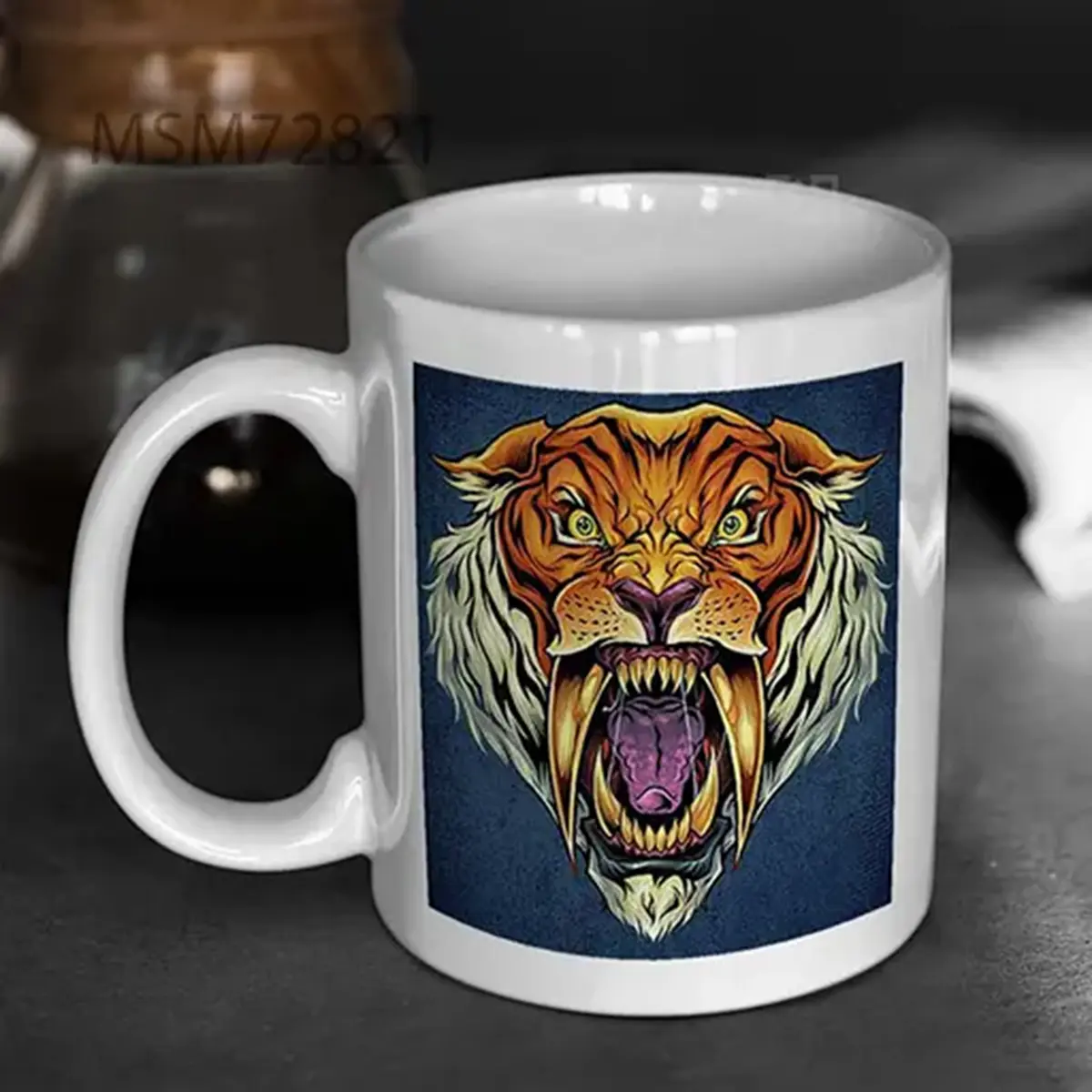 Sabertooth Tiger Mascot Mug