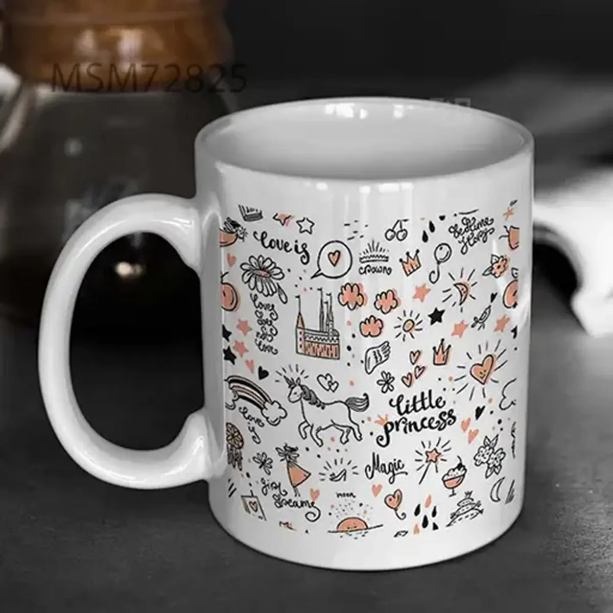 Set Of Doodle Princess And Fantasy Icon Mug