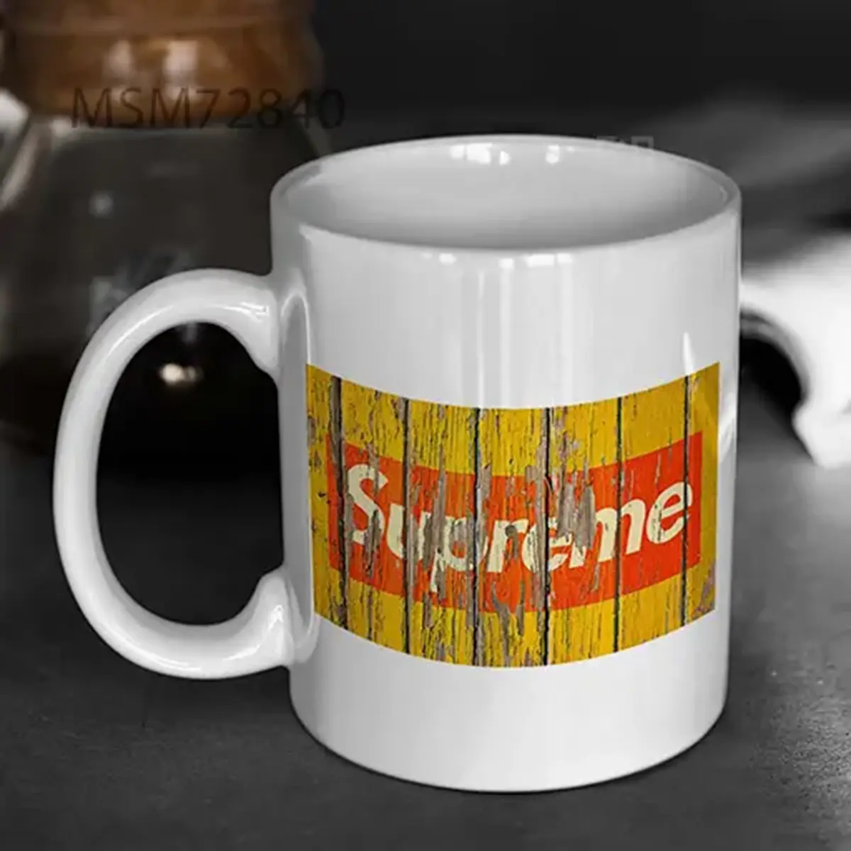 Supreme Vintage Logo On Old Wall Mug