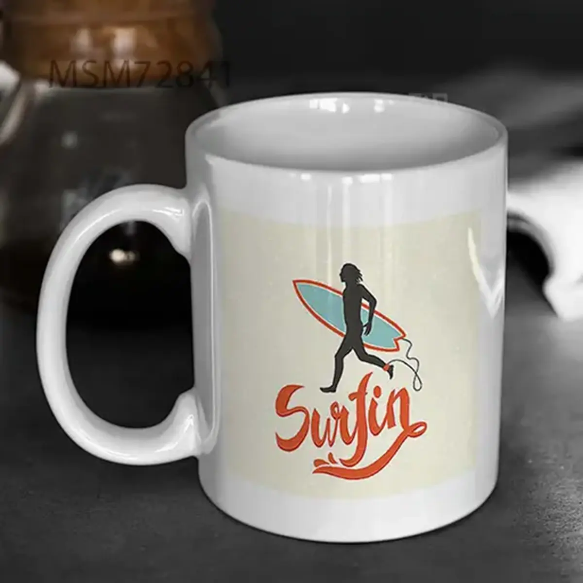 Surfing Calligraphy In Vector Mug