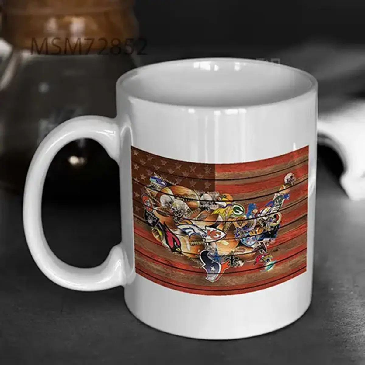 USA NFL Map Collage Mug