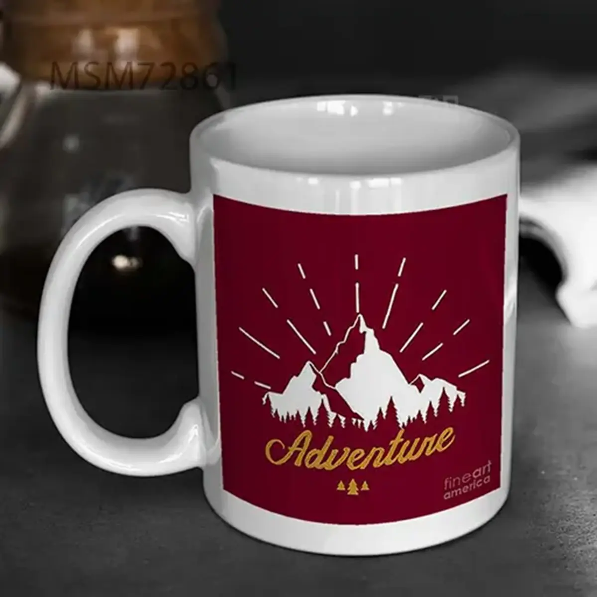 Vector Illustration With Mountains Mug