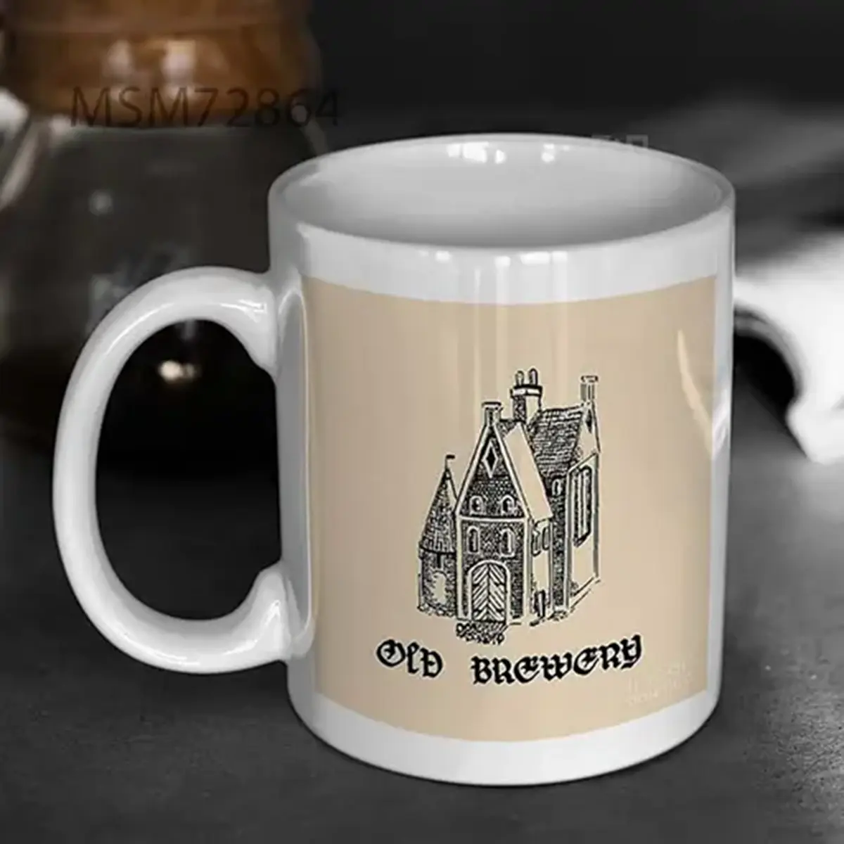 Vector Vintage Old Brewery Logo Hand Mug