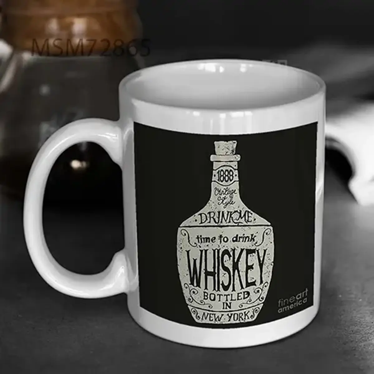 Vintage Bottle Of Whiskey Mug