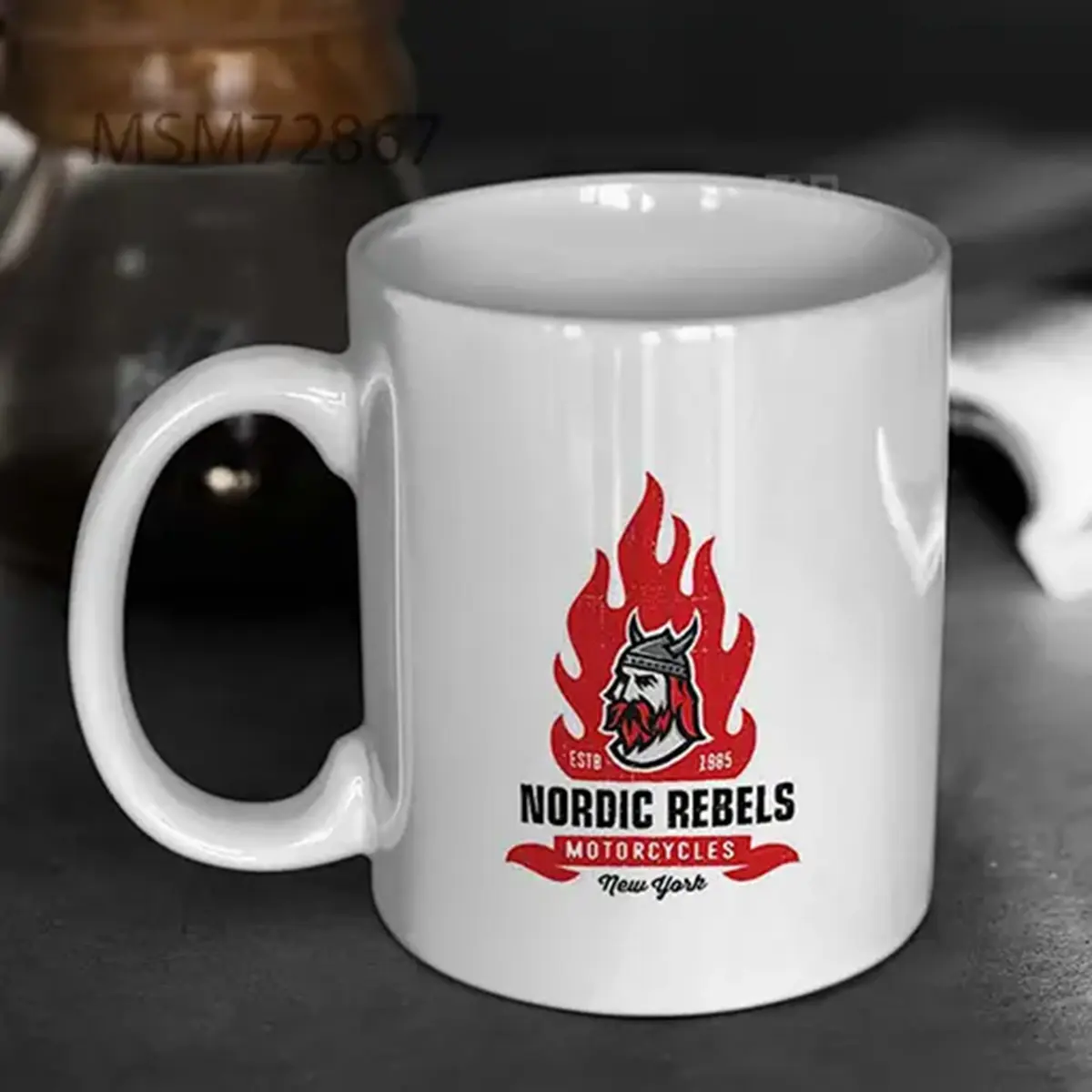 Vintage Nordic Rebels Motorcycles Mug