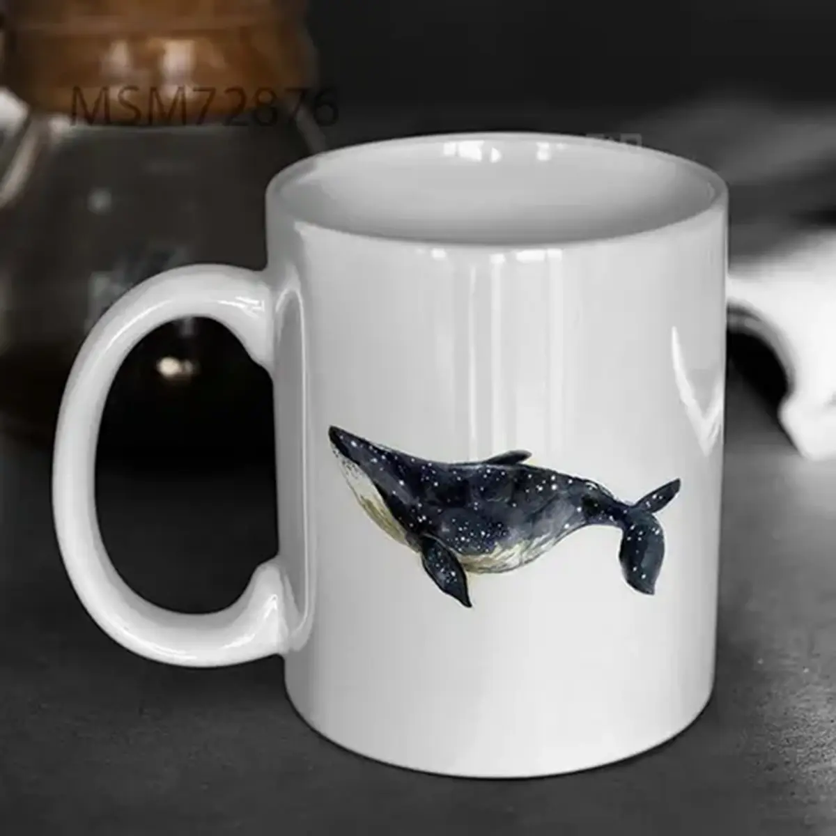 Watercolor Sketch Blue Whale Mug
