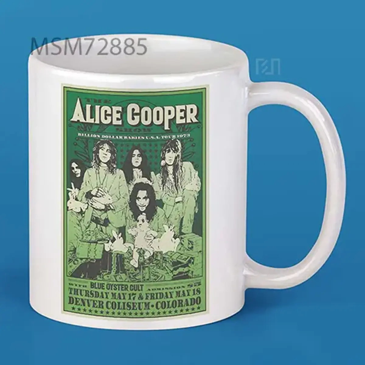 Alice Cooper 1973 Concert Poster Mug