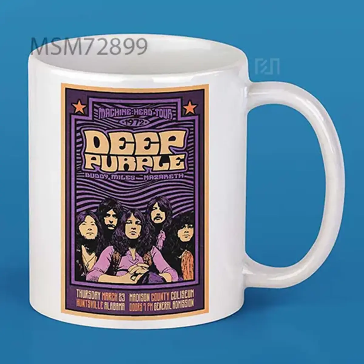 Deep Purple 1972 Concert Poster Mug