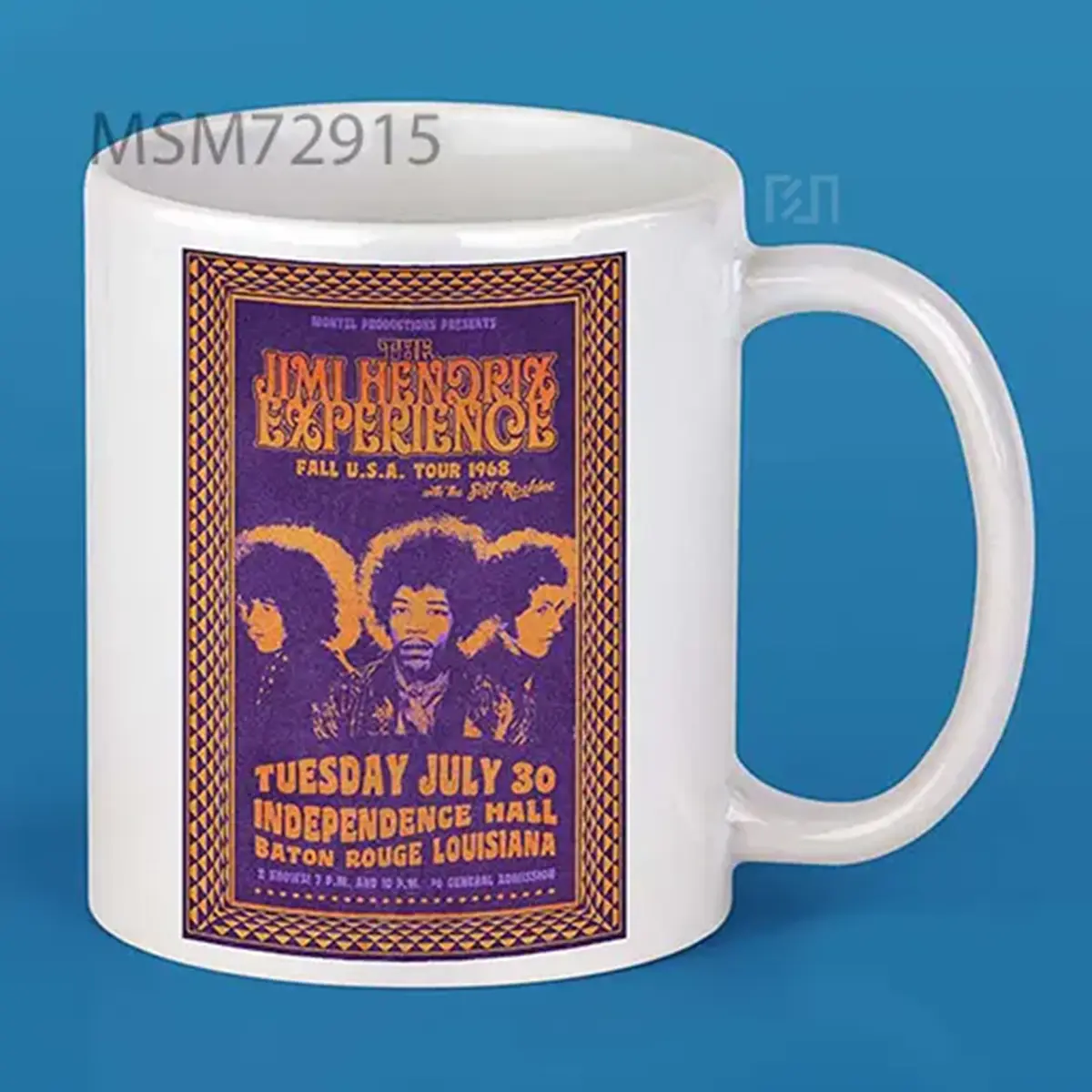 Jimi Hendrix 1968 Tour Poster Mug