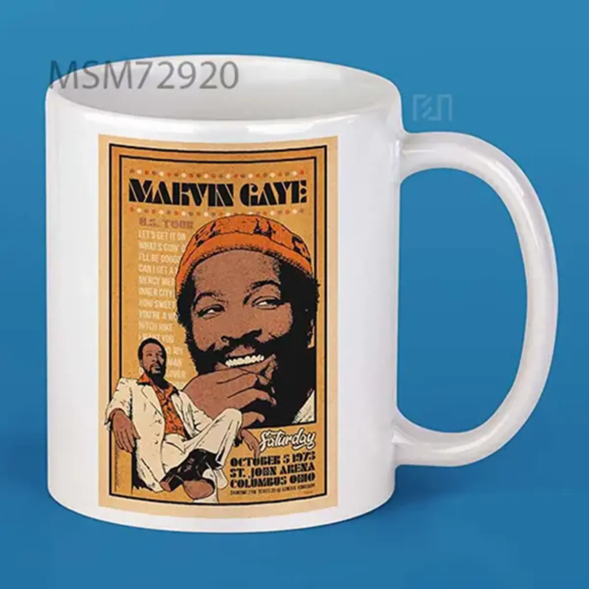 Marvin Gaye 1973 Tour Poster Mug