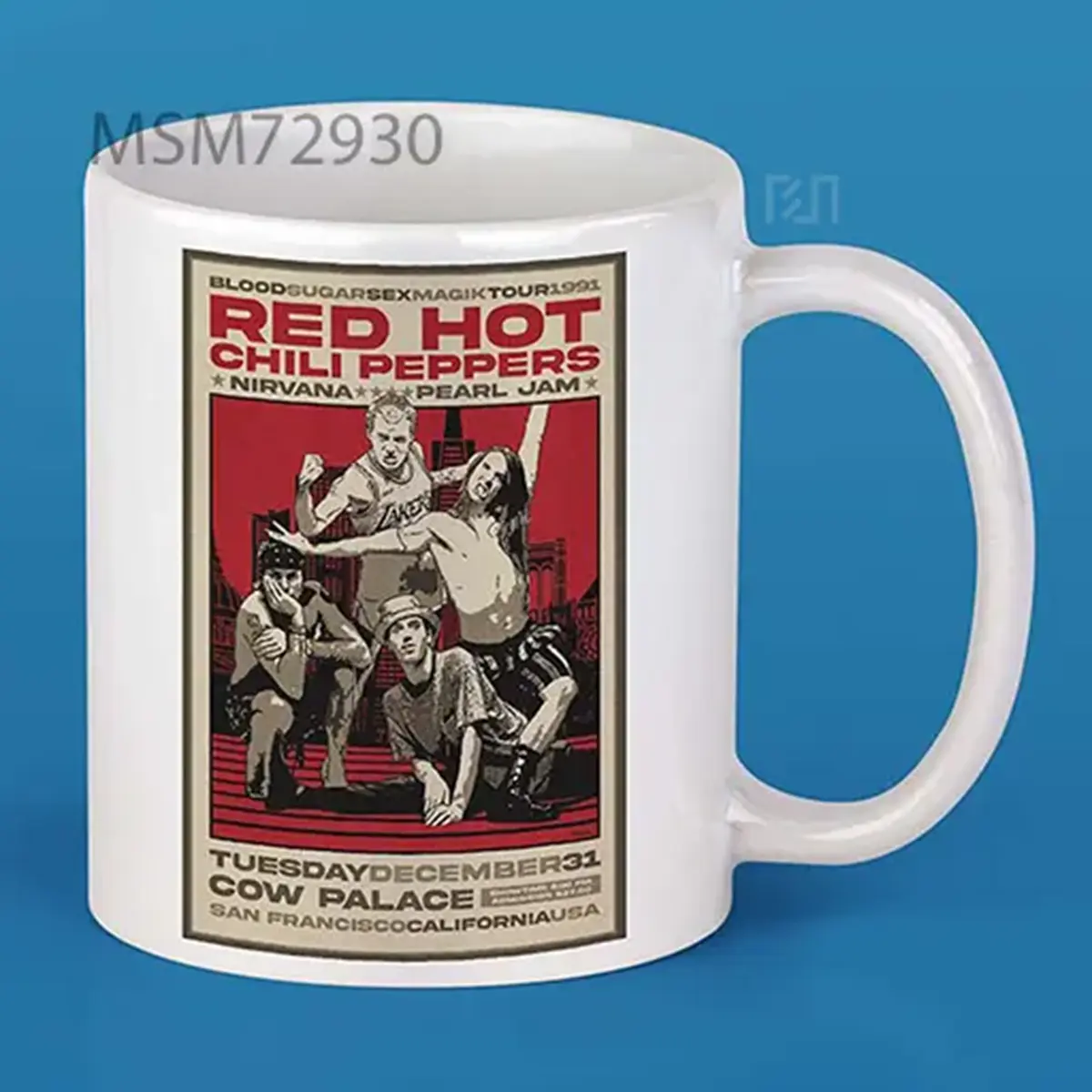 Red Hot Chili Peppers 1991 Poster Mug