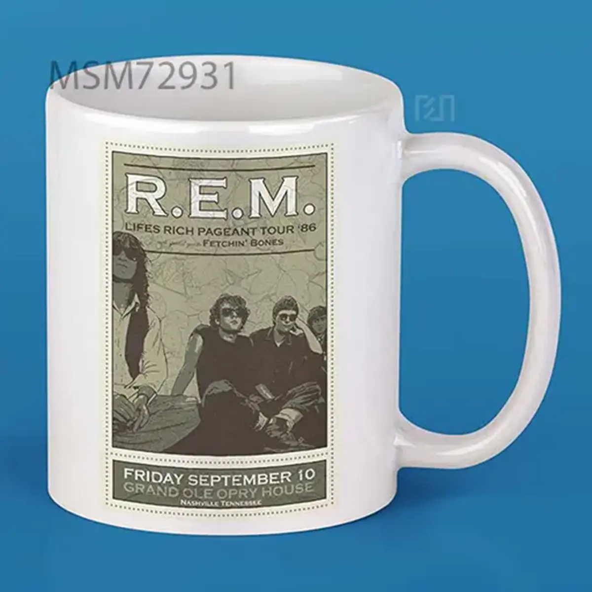 REM 1986 Tour Poster Mug