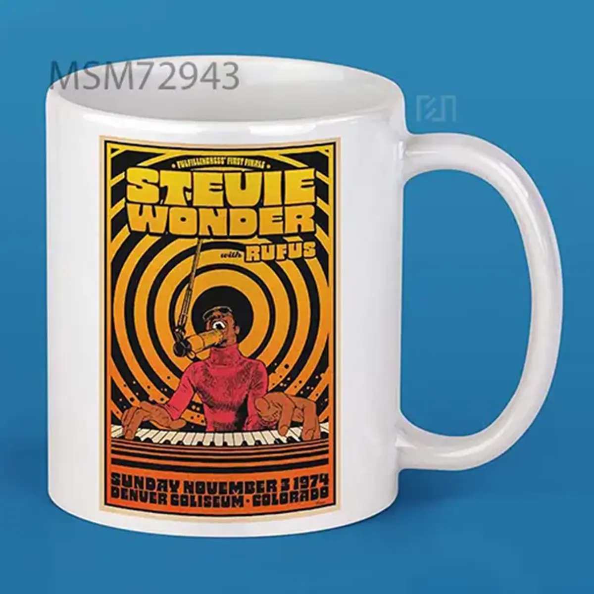 Stevie Wonder Concert Poster Mug